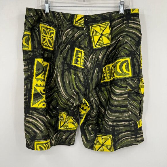 Dakine Green Yellow Beach Swim Trunks | Size 36 - Picture 2 of 7